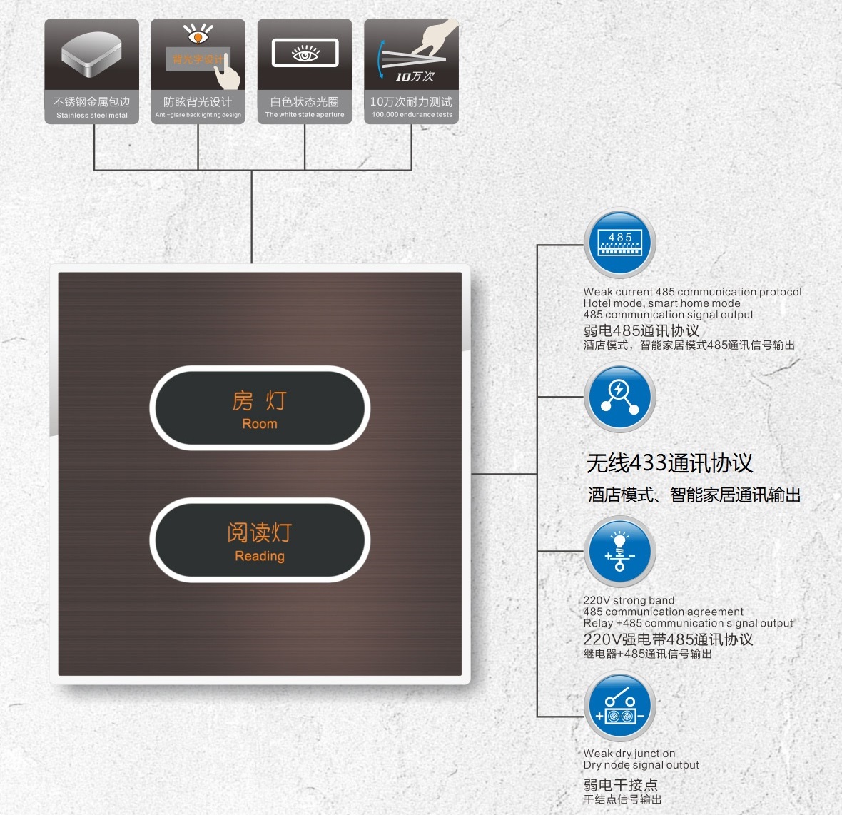 ZK-V9K金属包边轻触开关